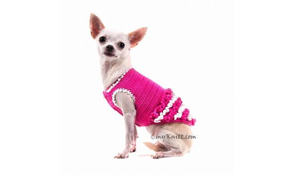 Big image raspberry and white ruffle side