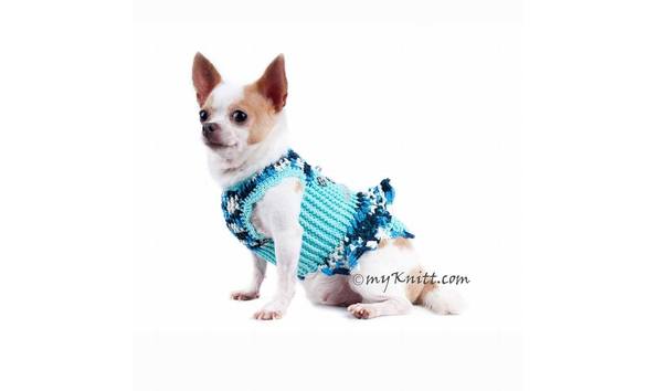 Big image aqua with blue ruffle side view