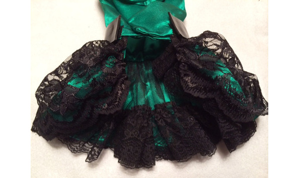 Big image leather and lace petticoat view flat