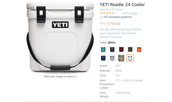 Big image f 24 25 12839679 u5izrioy item 108b yeti roadie 24 cooler