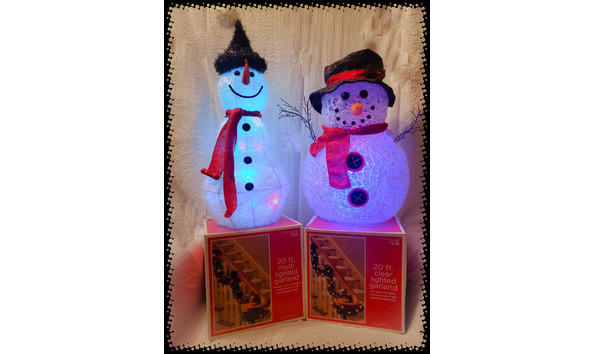 Big image lighted snowman