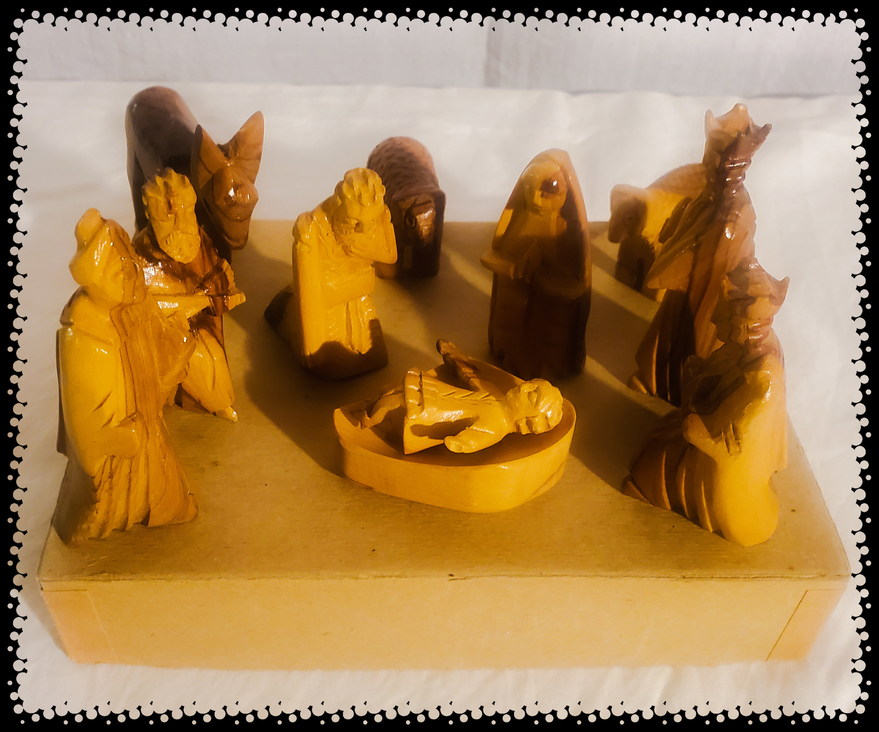 Holy Land Wood Carved Nativity Set
