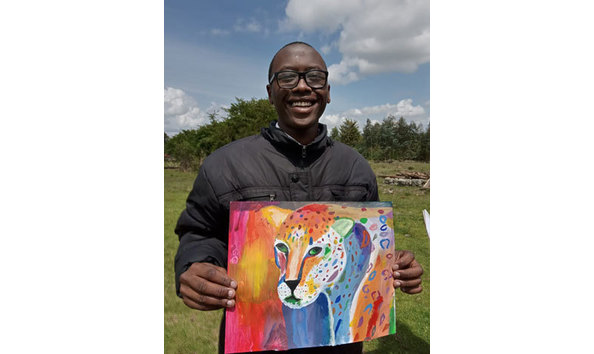 Big image colored cheetah