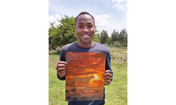 Big image walking cheetah