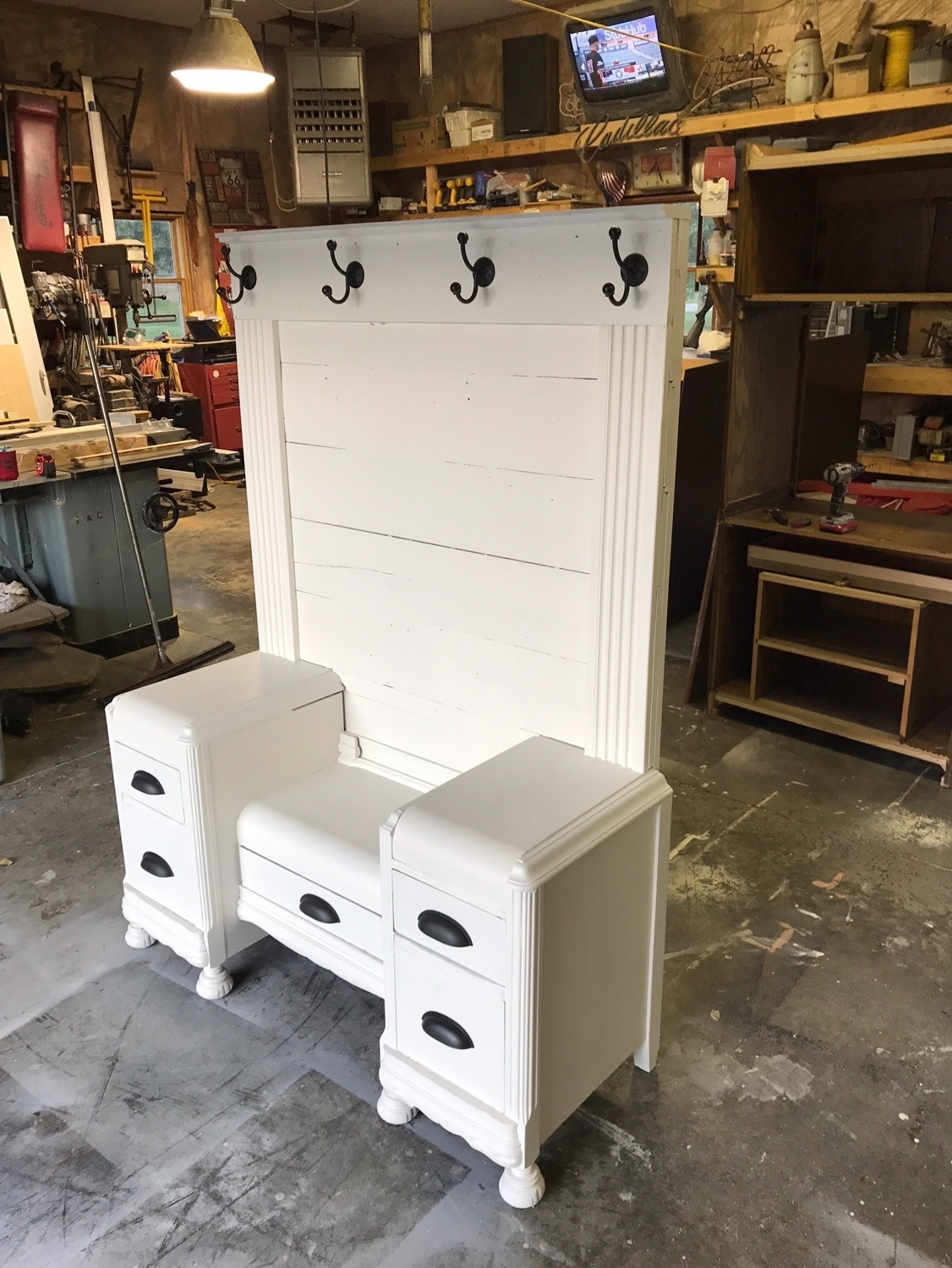 Entryway Bench and Coat Rack