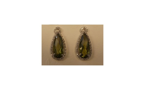 Big image sterling olive earrings