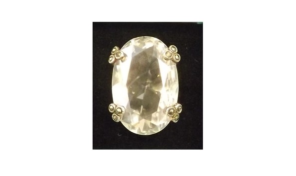 Big image sterling clear crystal ring