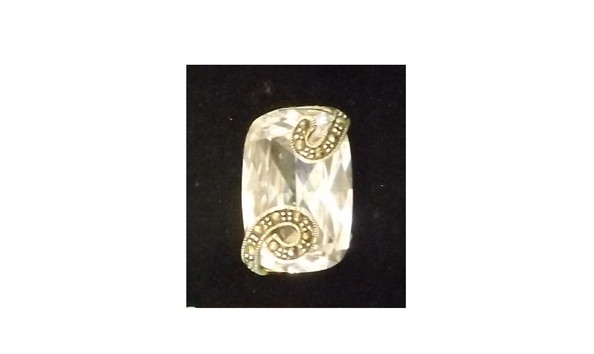 Big image sterling clear crystal ring  2 