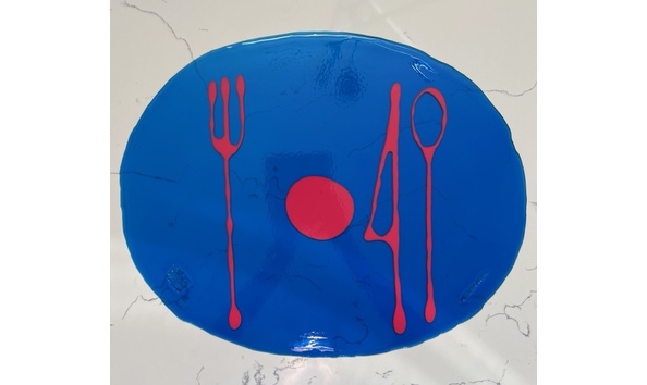 Set Of 4 Placemats In Vibrantly Colord Flexible Resin Designed By