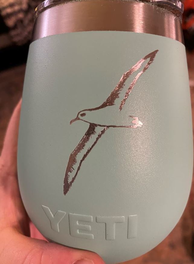 Albatross Engraved Yeti Wine Tumbler