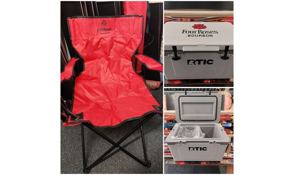 Big image four roses camping chair   bundle with cooler