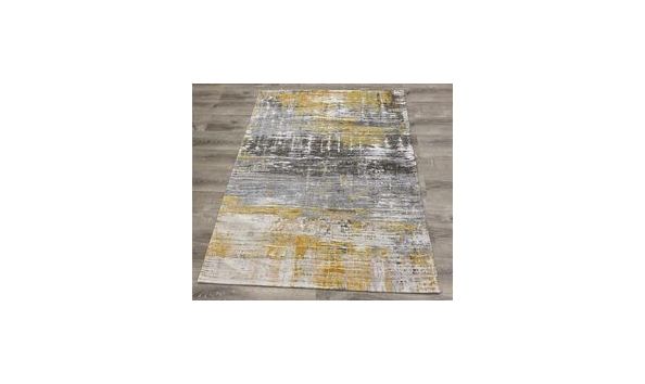 Big image yellow grey 5x8 rug