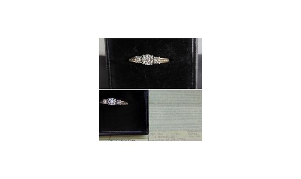 Big image 10th of a carat diamond ring silver size 8.5