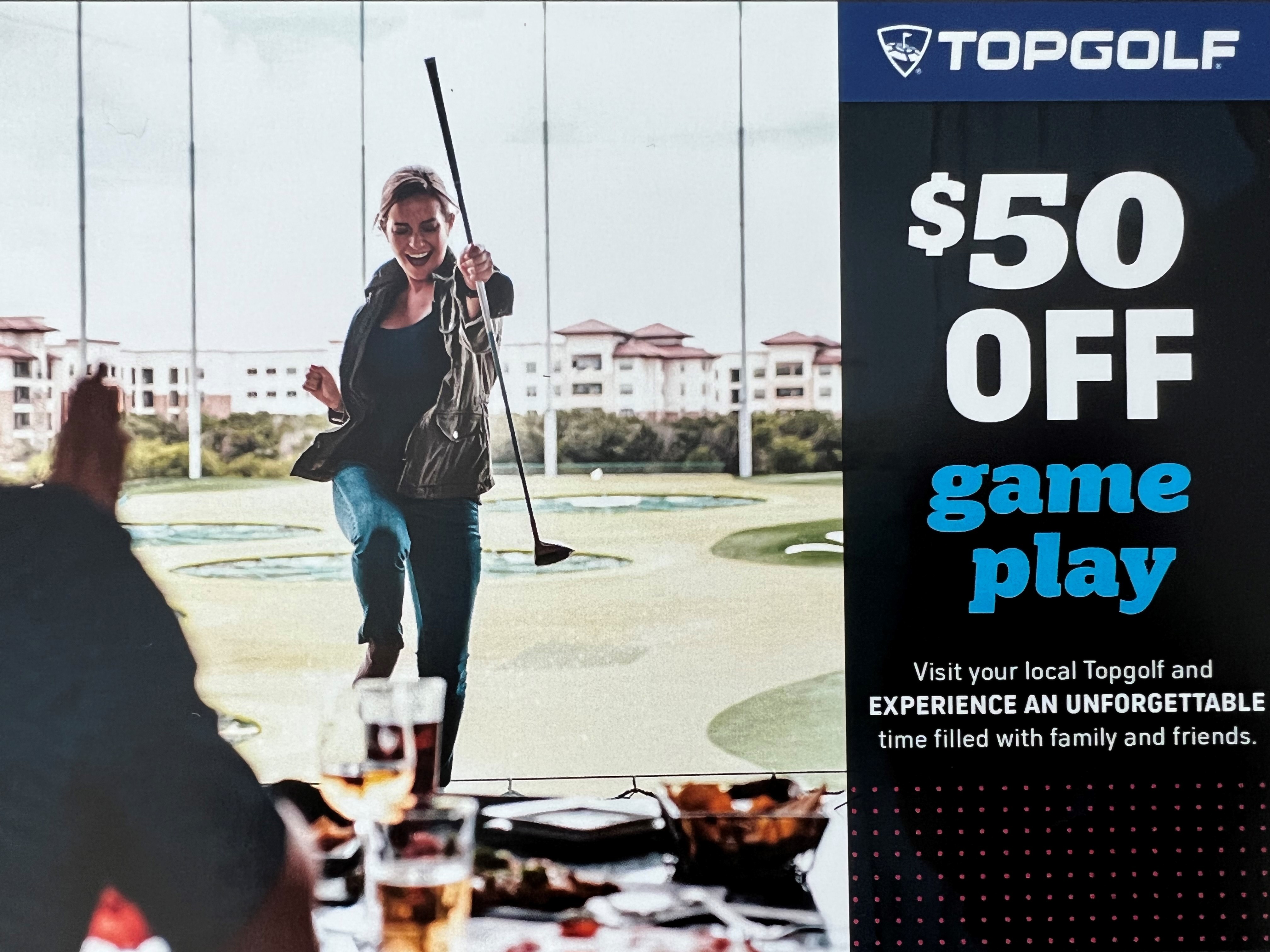 Top Golf 2 x 50 off game play