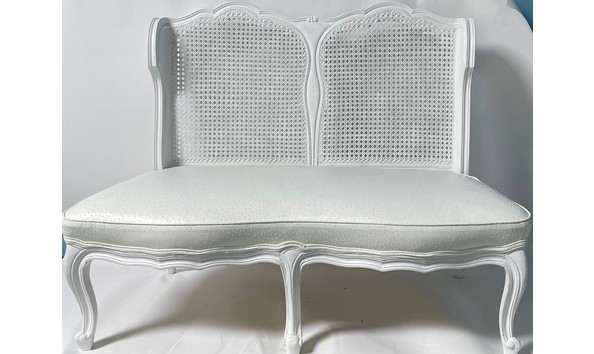 Big image thrift item    2 white loveseats 2