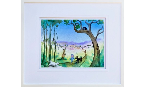 Big image 24  b  baby with animals frame