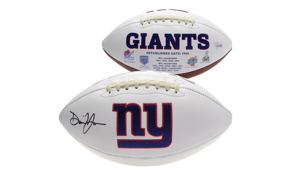 Big image daniel jones autographed ny giants white panel football