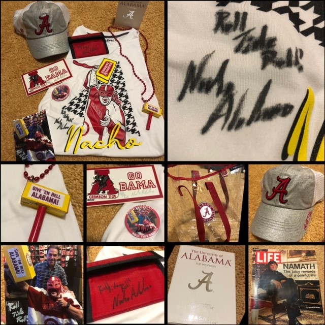 Alabama Fanatic Fan package, featuring celebrity Super Fan “NACHO ALABAMO”