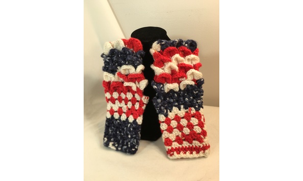 Big image 202208acc007   crocheted fingerless patriotic dragon scale gloves