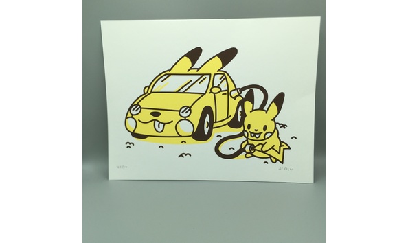 Big image 202205art019   pokemon pickachu filling car with electricity