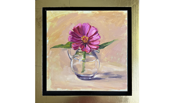 Big image sandra corporahappy zinnia with frame