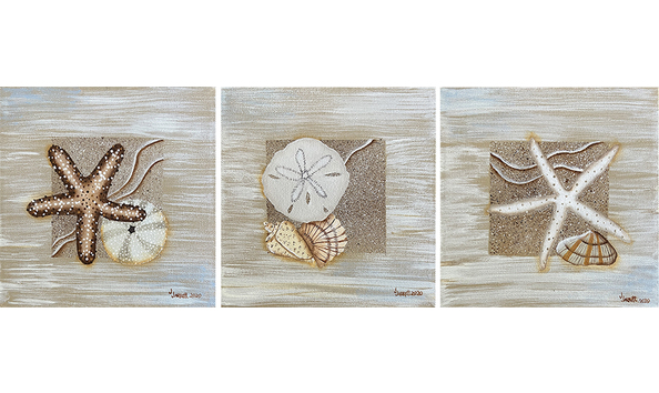 Big image treasures of the sea triptych