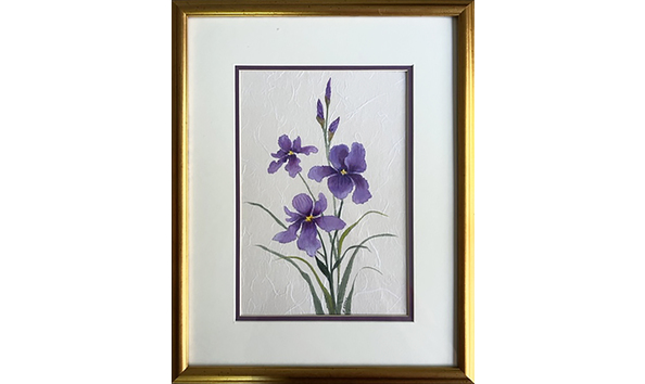 Big image elizabeth kenny purple iris with frame