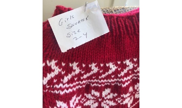 Big image red childrens sweater