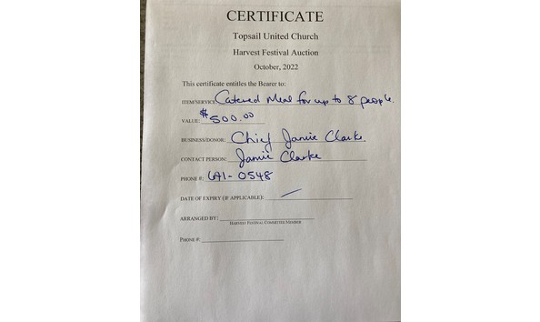 Big image dinner for 8