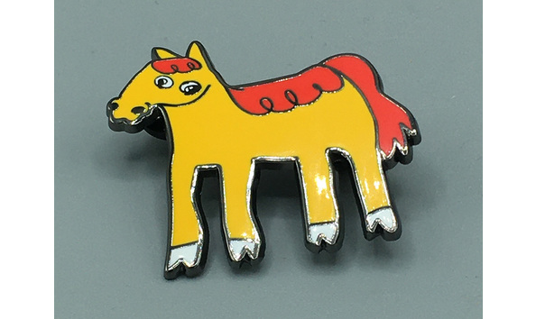 Big image 202209jwy003 2   honey mustard enamel horse pin