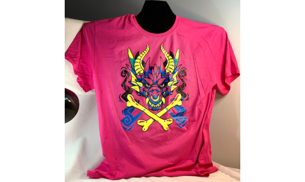 Big image 202209app002 2   berry pink uv ink dragon t shirt