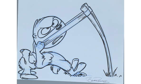 Big image 202209art013   original mutt and ferret with toonfox lanyard