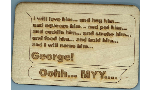 Big image 202209decor002 3   i will name him george wood plaque
