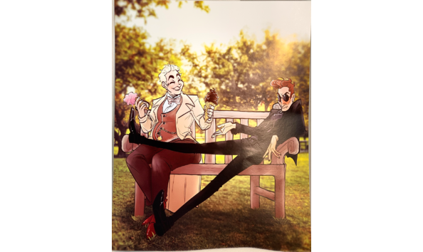 Big image 202208art005   good omens aziraphale and crowley in park