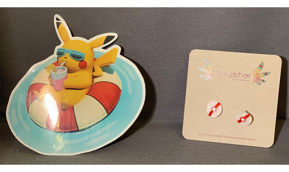 Big image 202211jwy002   pokemon ball earrings and sticker