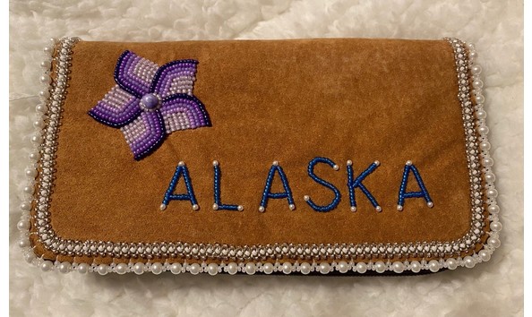 Big image beaded wallet