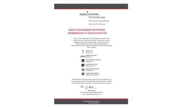 Big image big image dormie certificate