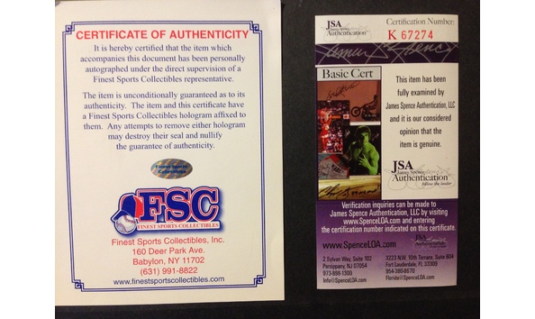 Big image certificate of authentication