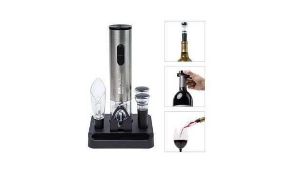 Big image premium wine basket lou   6 piece carignan electric wine set