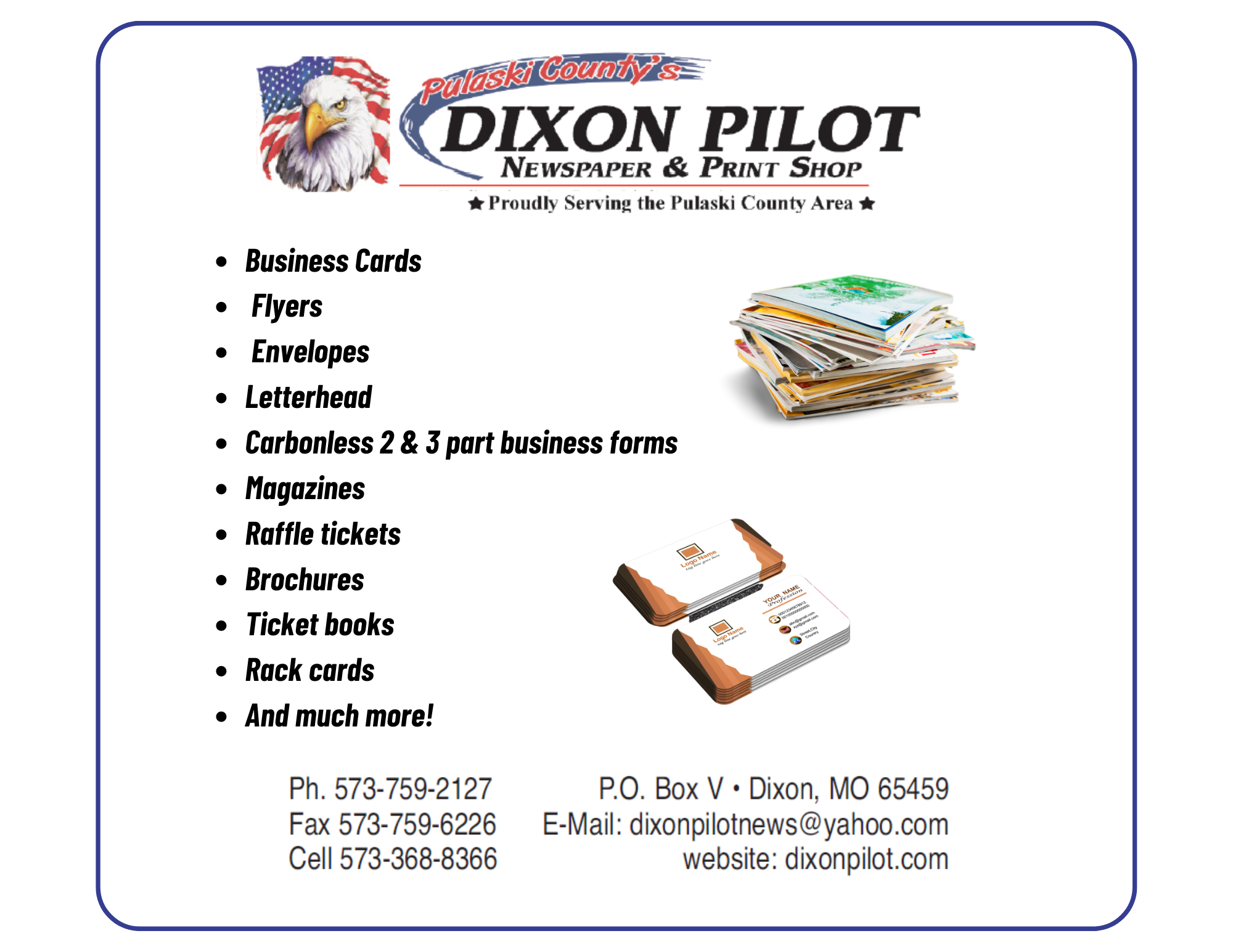 Sponsor Ad Dixon Pilot