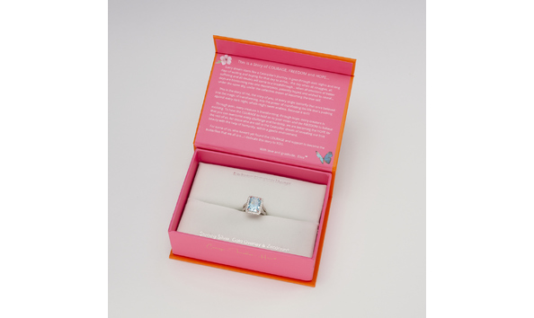 Big image striking aquamarine cocktail ring size 7  image 2 