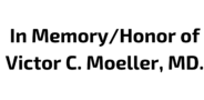 Sponsor logo in memory of victor c. moeller  md.
