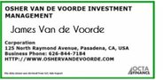Sponsor logo osher van de voorde logo